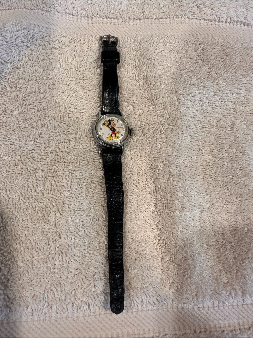 Vintage Ingersoll Mickey Mouse Watch Disney Character Dial Mechanical- Running